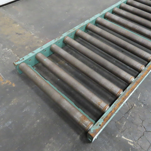 Roach 30" x 120" Long Gravity Steel Roller Conveyor 2.5" OD 6" Centers 27" BF