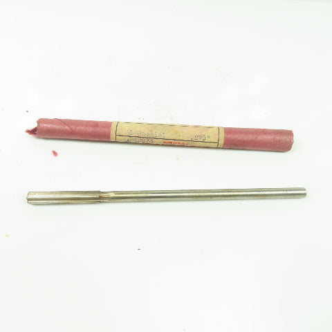 Cleveland Twist Drill Co. No. 634 6-Flute Straight Chucking Reamer .279" 6" OAL