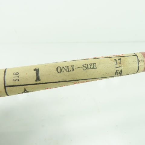 Cleveland Twist Drill Co. No. 630 6-Flute Straight Chucking Reamer 17/64" 6" OAL