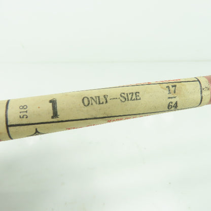 Cleveland Twist Drill Co. No. 630 6-Flute Straight Chucking Reamer 17/64" 6" OAL