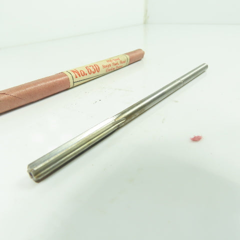 Cleveland Twist Drill Co. No. 630 6-Flute Straight Chucking Reamer 17/64" 6" OAL