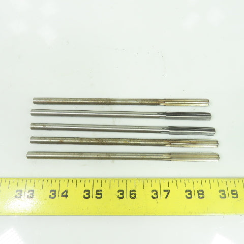 6-Flute Straight Chucking Reamer 17/64" 6" OAL Lot Of 5
