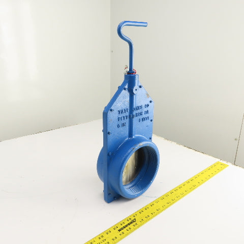 Tate Jones B1771 6" NPT Threaded Manual Slide Blast Gate Valve