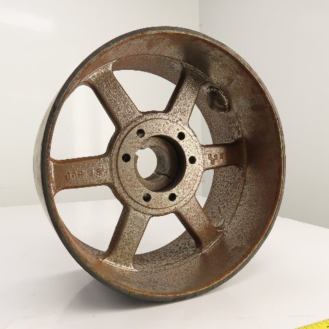 TB Woods RRX 12" x 6-3/8" Standard Duty Crowned Face Drum Drive Pulley Flat Belt