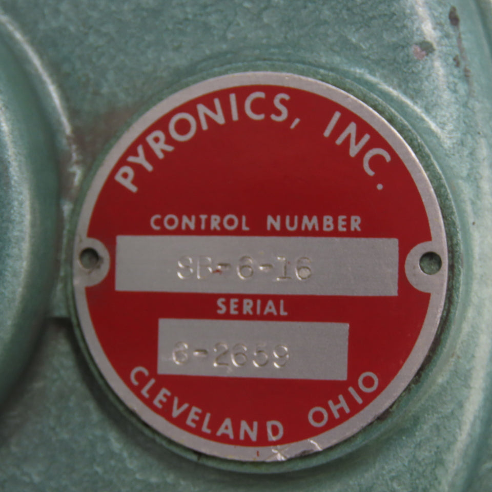 Pyronics 3224 Pyronics SB-6-16 Fuel Gas Pressure Regulator 3/4