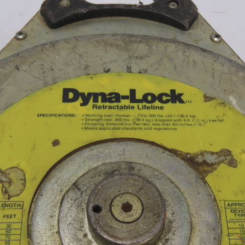 Dyna-Lock Type 22 Self Retractable Lifeline Fall Safety 70'