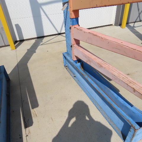 14' Tall Single Sided 2-Post Cantilever Rack 51" W x 48" Deep 3-Tier