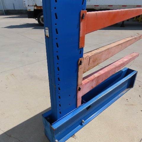 14' Tall Single Sided 2-Post Cantilever Rack 51" W x 48" Deep 3-Tier