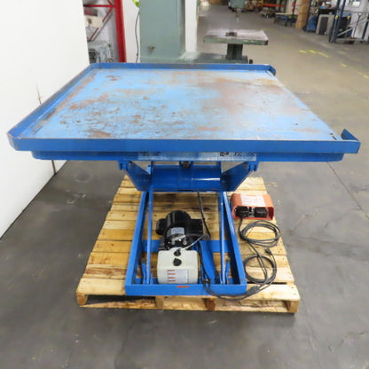 Bishamon L3K-4848 48 x 48" 3000LB Electric-Hydraulic Scissor Lift Table 120V 1PH