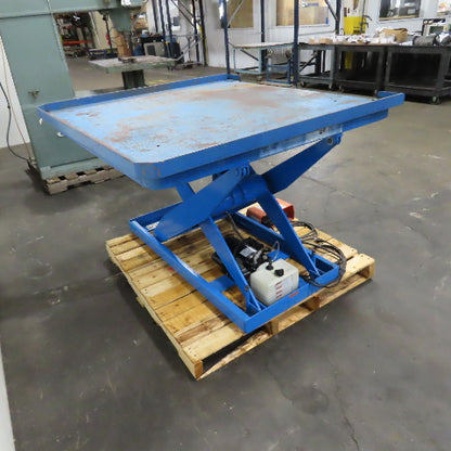 Bishamon L3K-4848 48 x 48" 3000LB Electric-Hydraulic Scissor Lift Table 120V 1PH