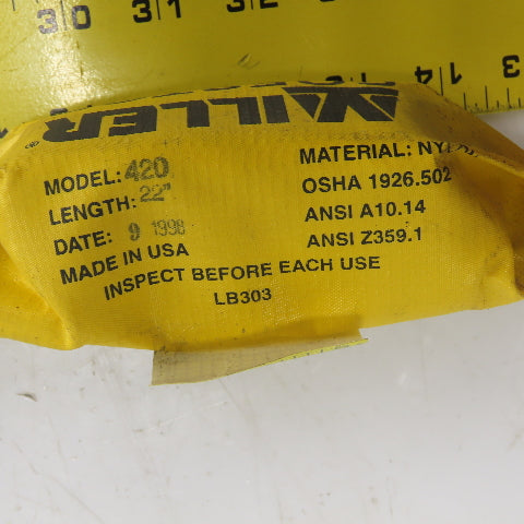 Miller Model 420 Soft Stop 22"Push Through Eye Fall Protection