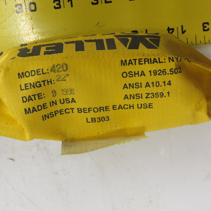 Miller Model 420 Soft Stop 22"Push Through Eye Fall Protection