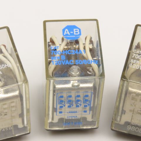 Allen Bradley 700-HC24A1 Ser B General Purpose Plug In Relay 120V Lot Of 4