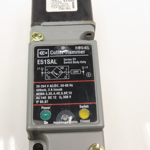 Cutler Hammer E51ALS5 Inductive Proximity Sensor 20-264V AC/DC