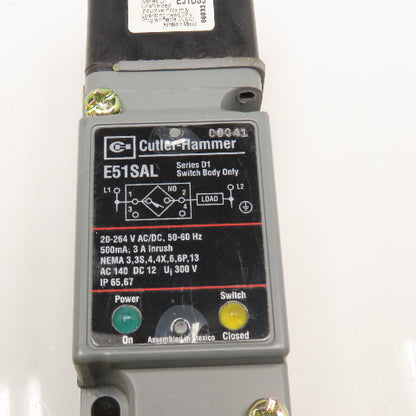 Cutler Hammer E51ALS5 Inductive Proximity Sensor 20-264V AC/DC