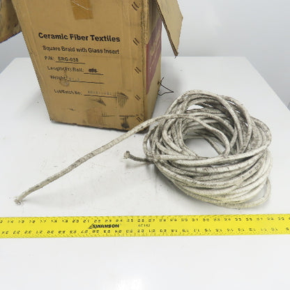 Taofibre SRG-038 Ceramic Fiber Braid Rope W/ Glass Insert 88' Long 3/8" Thick