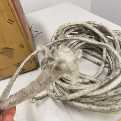 Taofibre SRG-038 Ceramic Fiber Braid Rope W/ Glass Insert 88' Long 3/8" Thick
