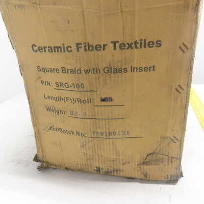 Taofibre SRG-100 Ceramic Fiber Braid Rope W/ Glass Insert 83' Long 1-1/4" Thick