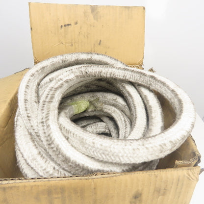 Ceramic Fiber Braid Rope W/ Glass Insert 75' Long 1" Thick