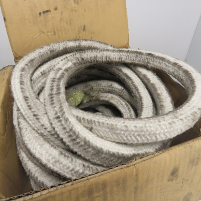 Ceramic Fiber Braid Rope W/ Glass Insert 75' Long 1" Thick