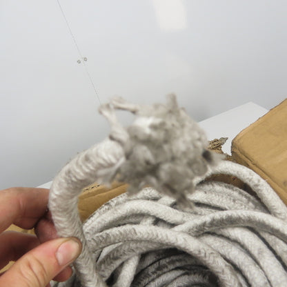 Ceramic Fiber Braid Rope W/ Glass Insert 172' Long 1/2" Thick