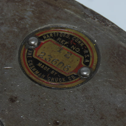 The Cushmen Chuck Co. 236D6 12" 3-Jaw Power Lathe Chuck Open Center 3" Hole