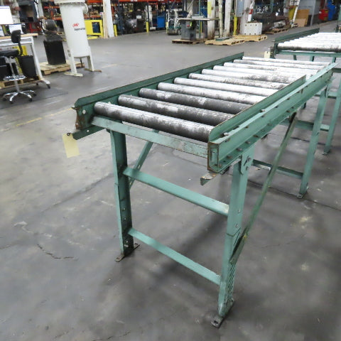 Roach 30" x 67" Heavy Steel Roller Gravity Conveyor 2.5" OD 27" BF 6" Centers