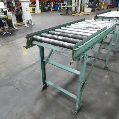 Roach 30" x 67" Heavy Steel Roller Gravity Conveyor 2.5" OD 27" BF 6" Centers