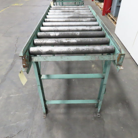Roach 30" x 67" Heavy Steel Roller Gravity Conveyor 2.5" OD 27" BF 6" Centers