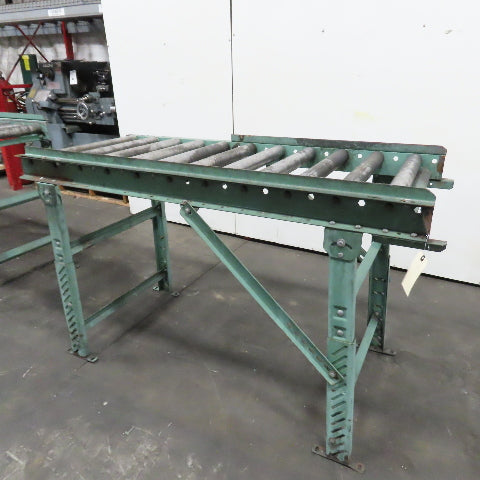 Roach 30" x 67" Heavy Steel Roller Gravity Conveyor 2.5" OD 27" BF 6" Centers
