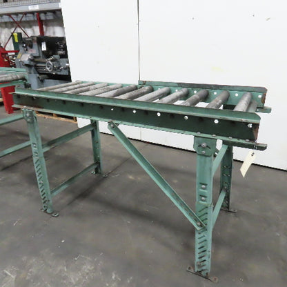 Roach 30" x 67" Heavy Steel Roller Gravity Conveyor 2.5" OD 27" BF 6" Centers