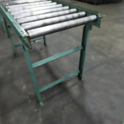 Roach 30" x 67" Heavy Steel Roller Gravity Conveyor 2.5" OD 27" BF 6" Centers