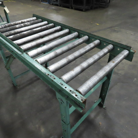 Roach 30" x 67" Heavy Steel Roller Gravity Conveyor 2.5" OD 27" BF 6" Centers