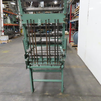 Roach 30" x 120" Heavy Steel Roller Gravity Conveyor 2.5" OD 27" BF W/ 3' Gate
