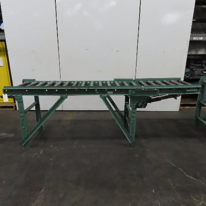 Roach 30" x 120" Heavy Steel Roller Gravity Conveyor 2.5" OD 27" BF W/ 3' Gate