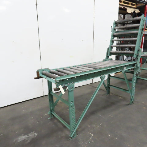 Roach 30" x 120" Heavy Steel Roller Gravity Conveyor 2.5" OD 27" BF W/ 3' Gate