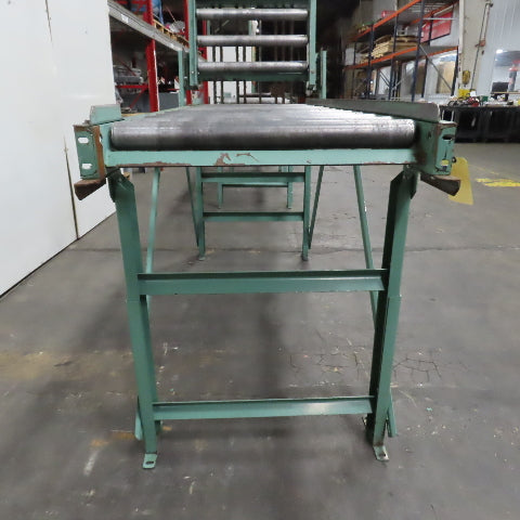 Roach 30" x 120" Heavy Steel Roller Gravity Conveyor 2.5" OD 27" BF W/ 3' Gate