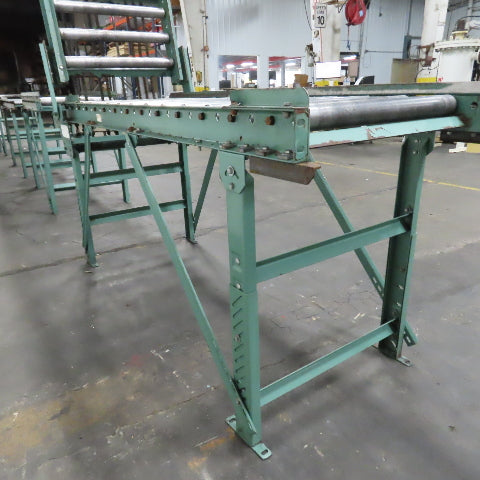 Roach 30" x 120" Heavy Steel Roller Gravity Conveyor 2.5" OD 27" BF W/ 3' Gate
