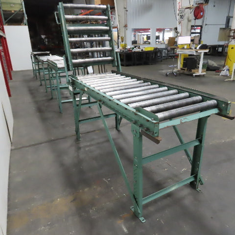 Roach 30" x 120" Heavy Steel Roller Gravity Conveyor 2.5" OD 27" BF W/ 3' Gate
