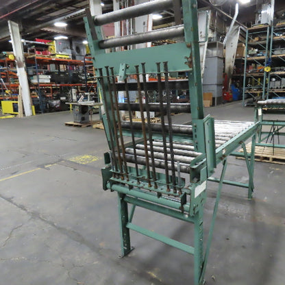 Roach 30" x 120" Heavy Steel Roller Gravity Conveyor 2.5" OD 27" BF W/ 3' Gate