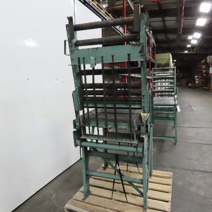 Roach 30" x 72" Heavy Steel Roller Gravity Conveyor 2.5" OD 27" BF W/ 3' Gate