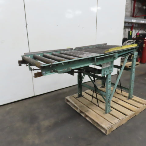 Roach 30" x 72" Heavy Steel Roller Gravity Conveyor 2.5" OD 27" BF W/ 3' Gate