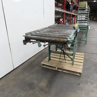 Roach 30" x 72" Heavy Steel Roller Gravity Conveyor 2.5" OD 27" BF W/ 3' Gate