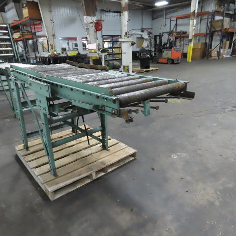 Roach 30" x 72" Heavy Steel Roller Gravity Conveyor 2.5" OD 27" BF W/ 3' Gate