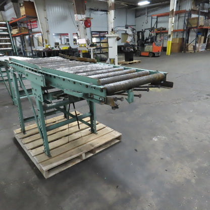 Roach 30" x 72" Heavy Steel Roller Gravity Conveyor 2.5" OD 27" BF W/ 3' Gate