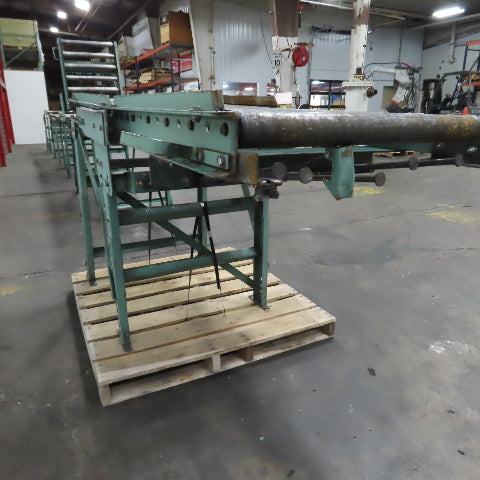 Roach 30" x 72" Heavy Steel Roller Gravity Conveyor 2.5" OD 27" BF W/ 3' Gate