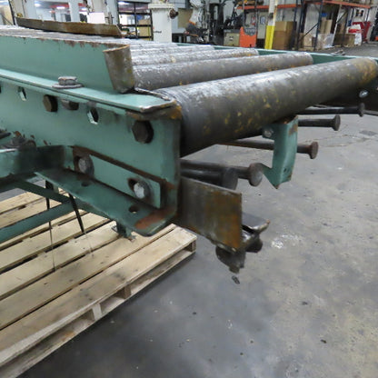 Roach 30" x 72" Heavy Steel Roller Gravity Conveyor 2.5" OD 27" BF W/ 3' Gate