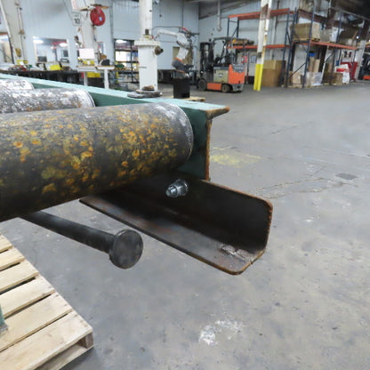 Roach 30" x 72" Heavy Steel Roller Gravity Conveyor 2.5" OD 27" BF W/ 3' Gate