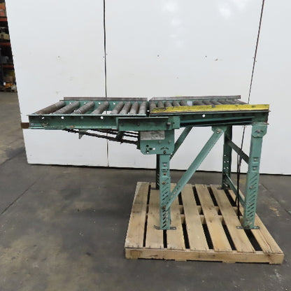 Roach 30" x 72" Heavy Steel Roller Gravity Conveyor 2.5" OD 27" BF W/ 3' Gate