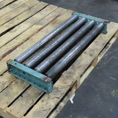 Roach 30" x 12" Heavy Steel Roller Gravity Conveyor 1.9" OD 27" BF 3" Centers
